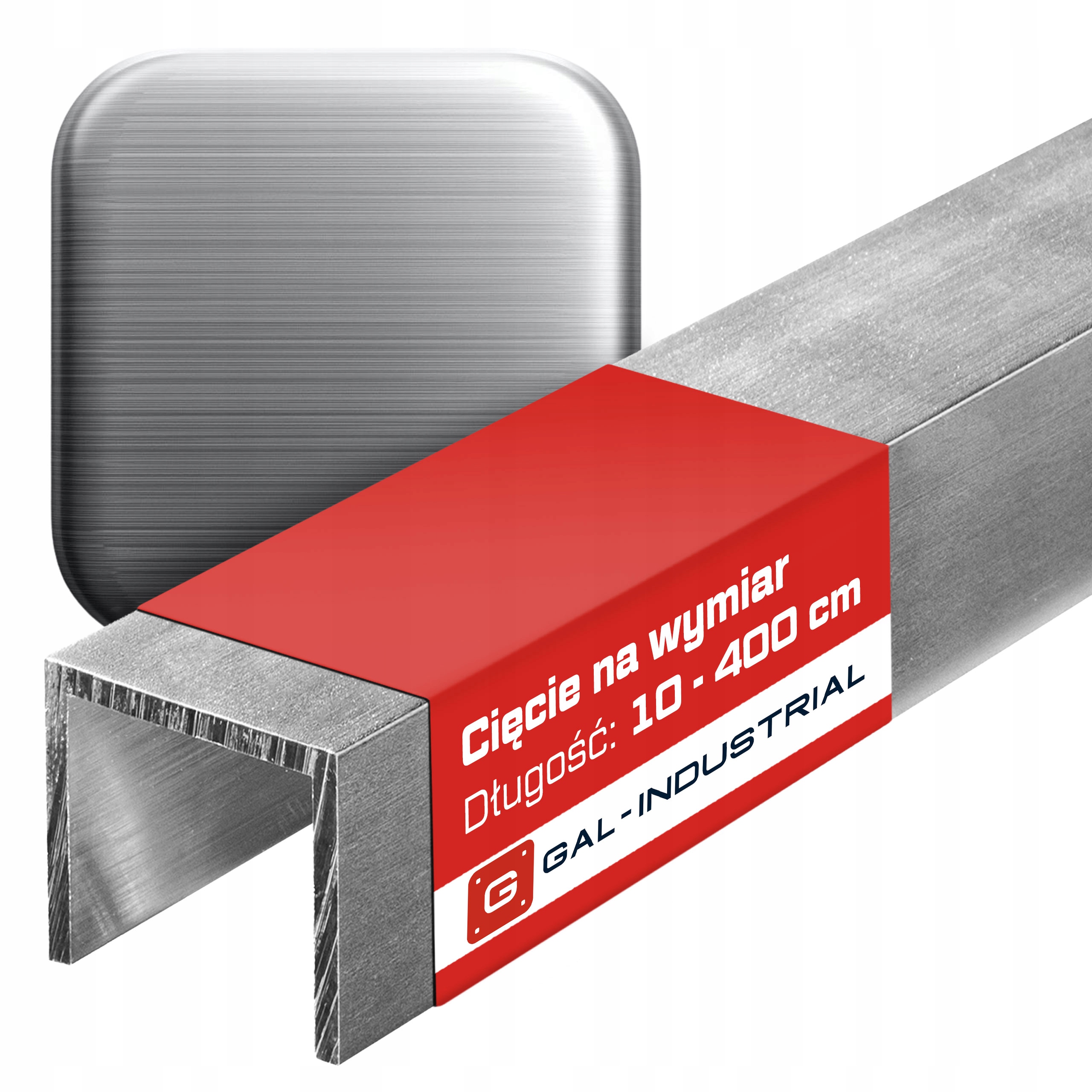 U profil Gal-industrial 15x15x15x2 mm Kartáčovaný 380 cm Řez Na Délku