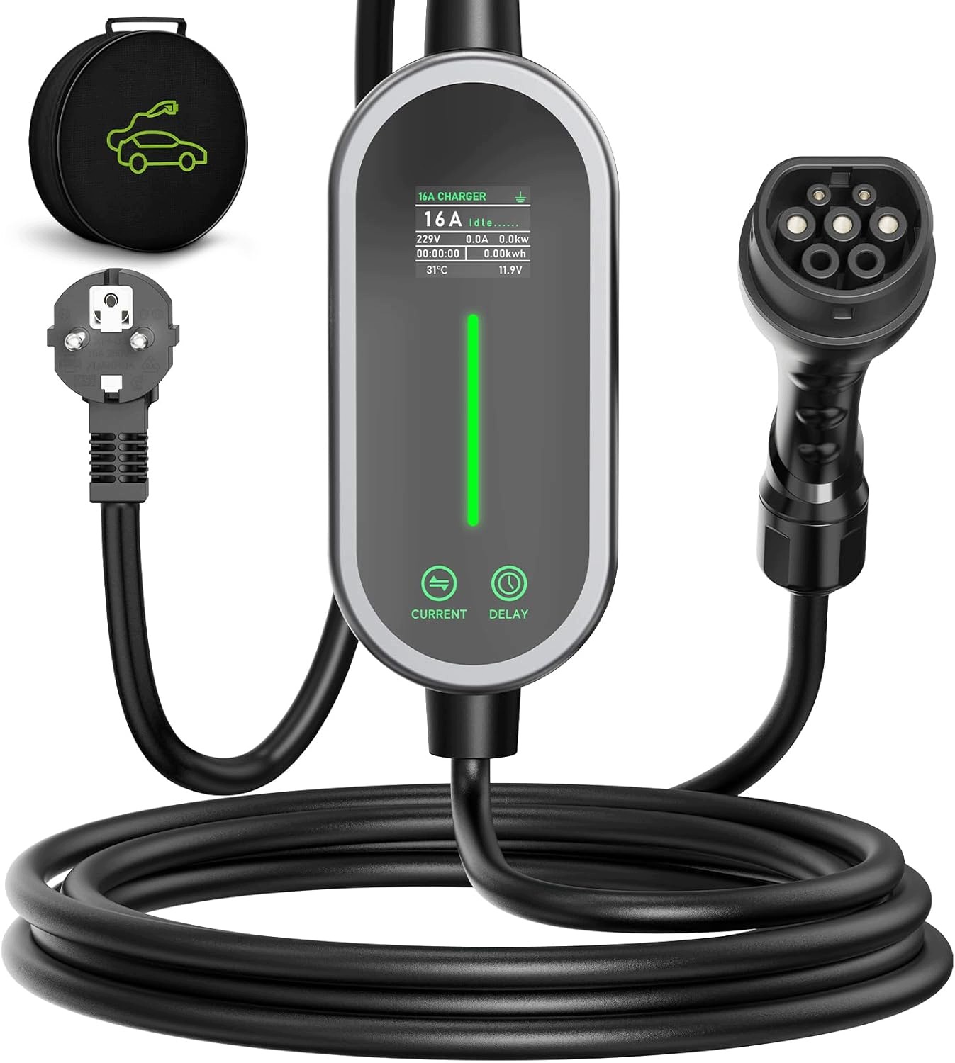 Afyeev prenosná elektrická nabíjačka do auta, typ 2, 3,6 kW