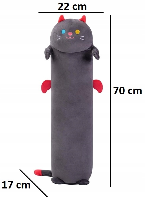 Długi kot ze skrzydłami RegMag szary 70 cm – Najważniejsze cechy