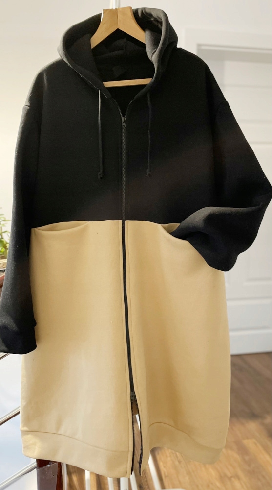 Teplákový kabát s kapucí maxi+size Nový vel 56/58