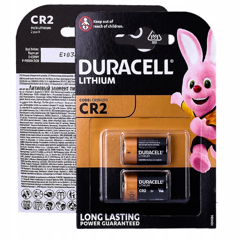 

2x Bateria Duracell 3V CR2 DL2 ELCR2 KCR2 CR15H270