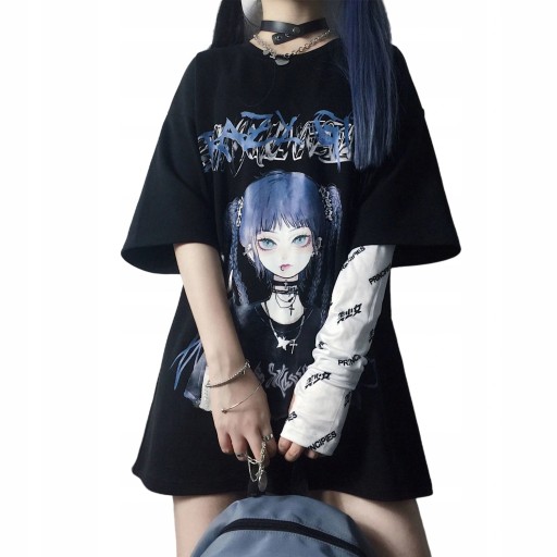

Koszulka damska oversize z postacią anime r. L