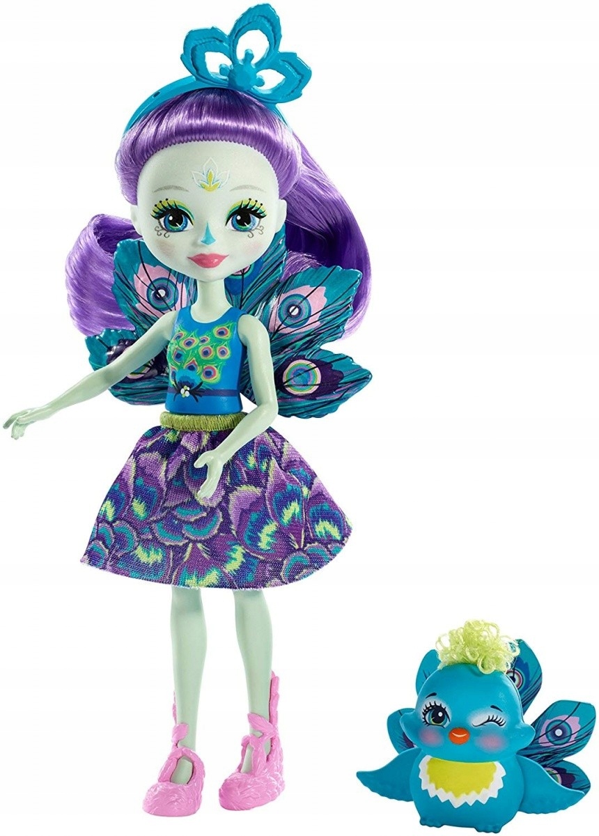 

DVH87 lalka Enchantimals Patter Peacoc z ptakiem