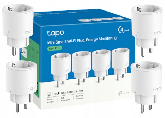 Smart Sada 4 Inteligentných Zásuviek Tapo P115 Wi-fi Alexa Google Home