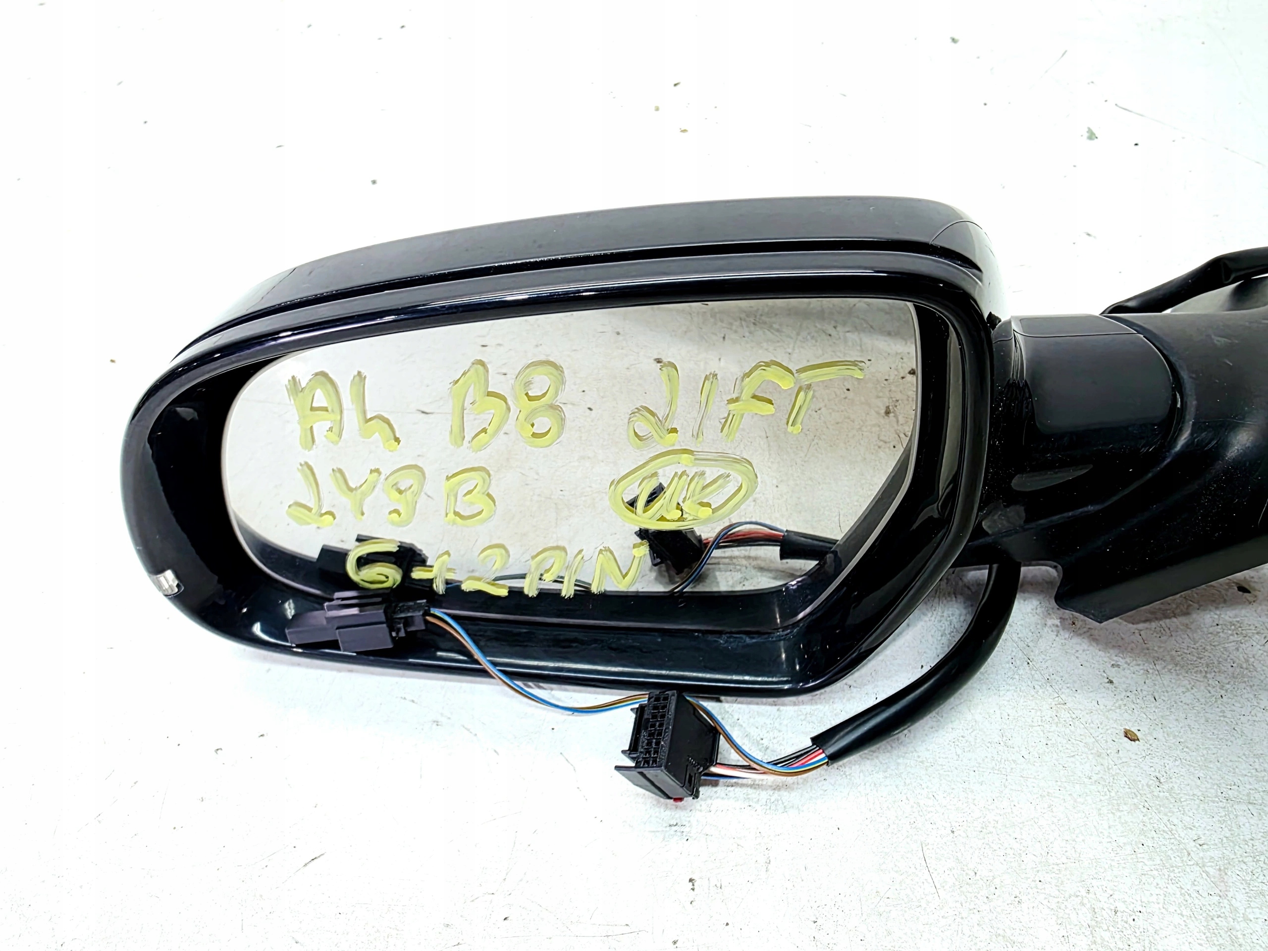 mirror exterior left AUDI A4 B8 LIFT LY9B 6+2 PIN UK