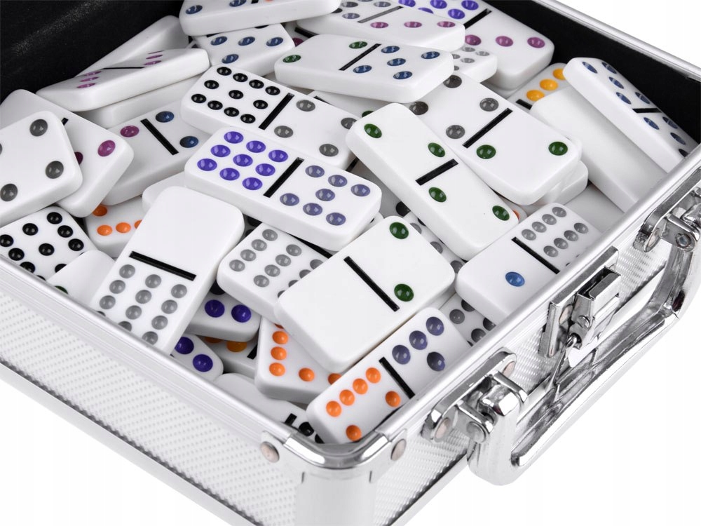 Domino gra Mexican Train metalowy kuferek GR0630 Marka Jokomisiada