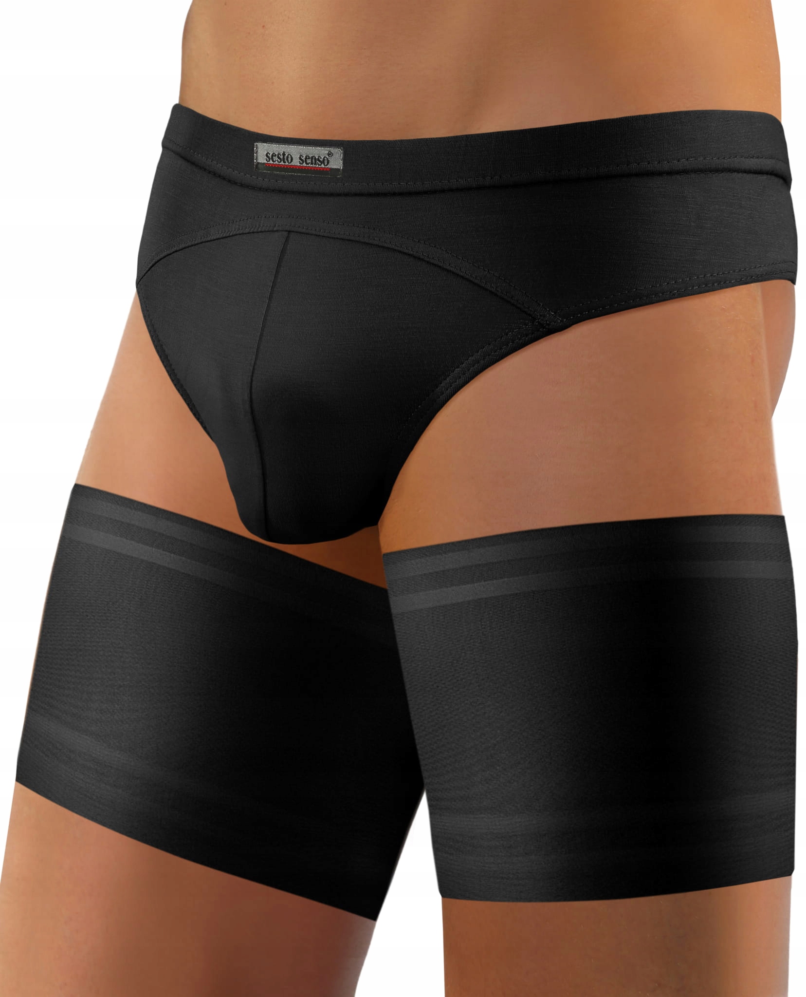 OPASKI SPORTOWE męskie Sesto Senso przeciw OTARCIOM UD - 3XL/80-85 Kod producenta OPASKI P1295 CZARNE