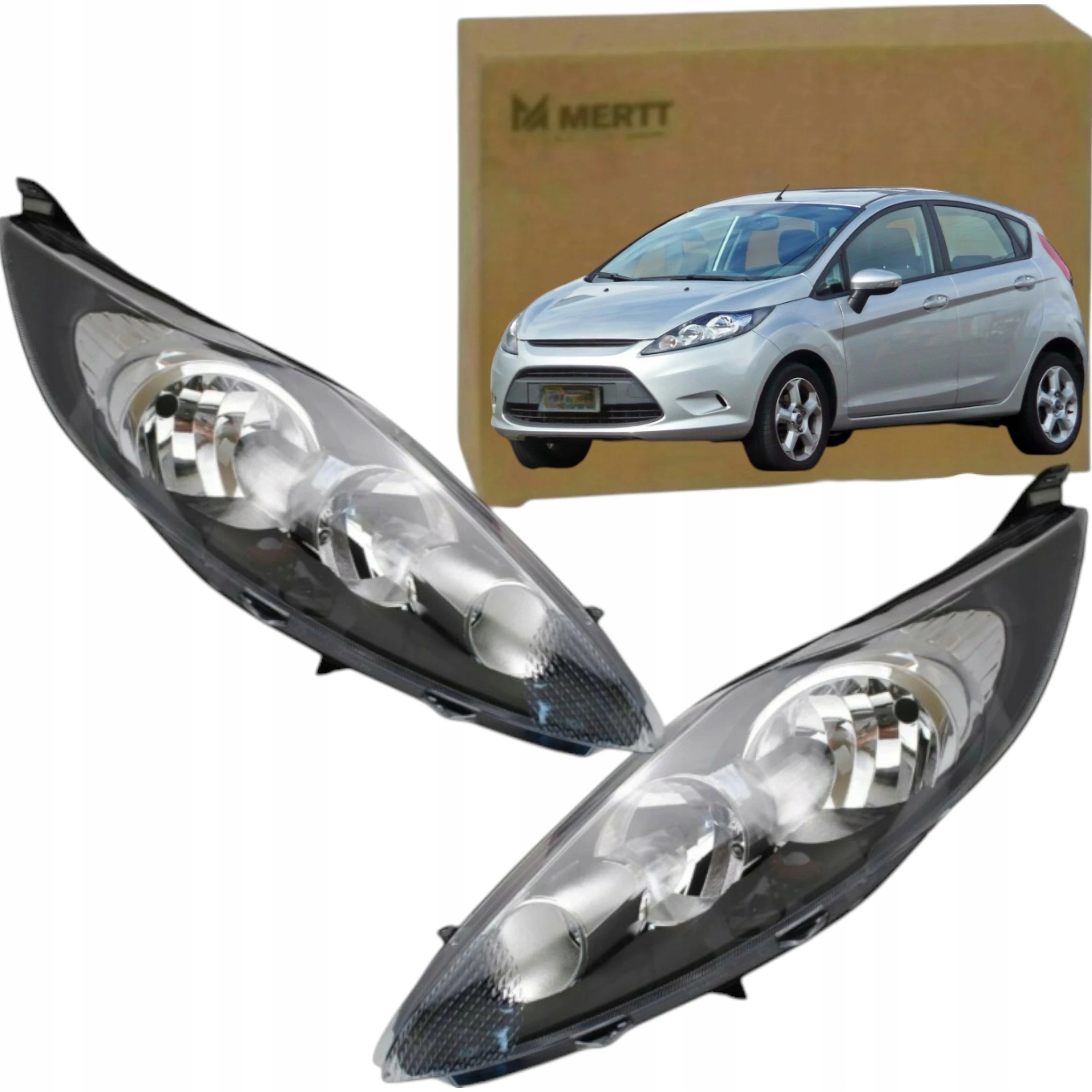 Světlomet Světlo Přední Levá Pravá Ford Fiesta MK7 VII 2008-2013 Komplet