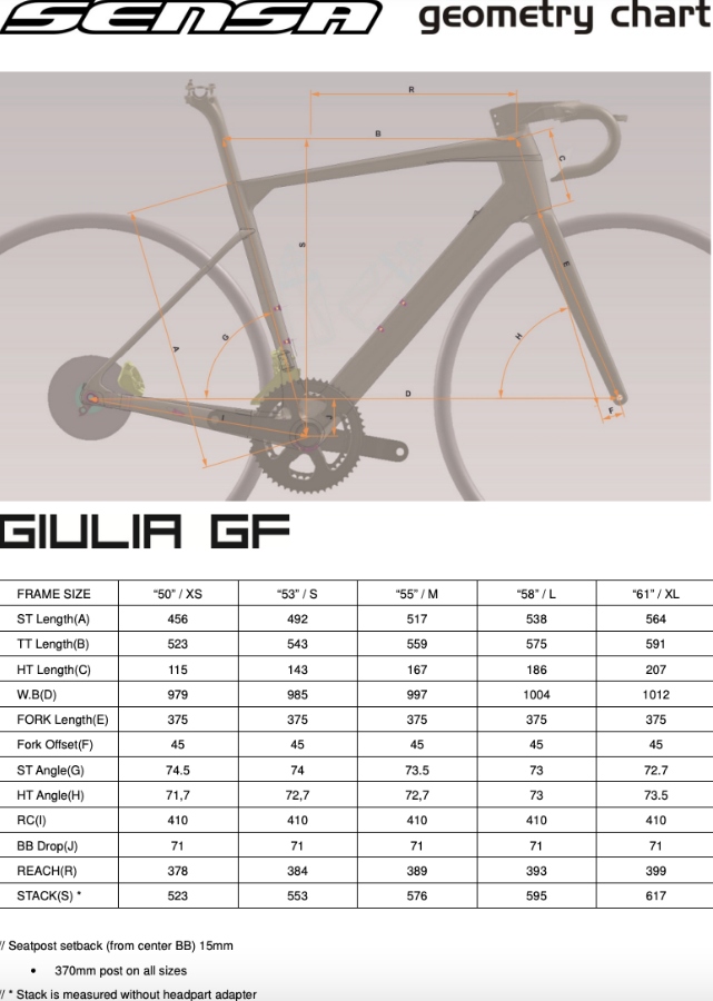 Шосейний велосипед SENSA GIULIA GF SPECIAL 105 Di2 2025, розмір 58