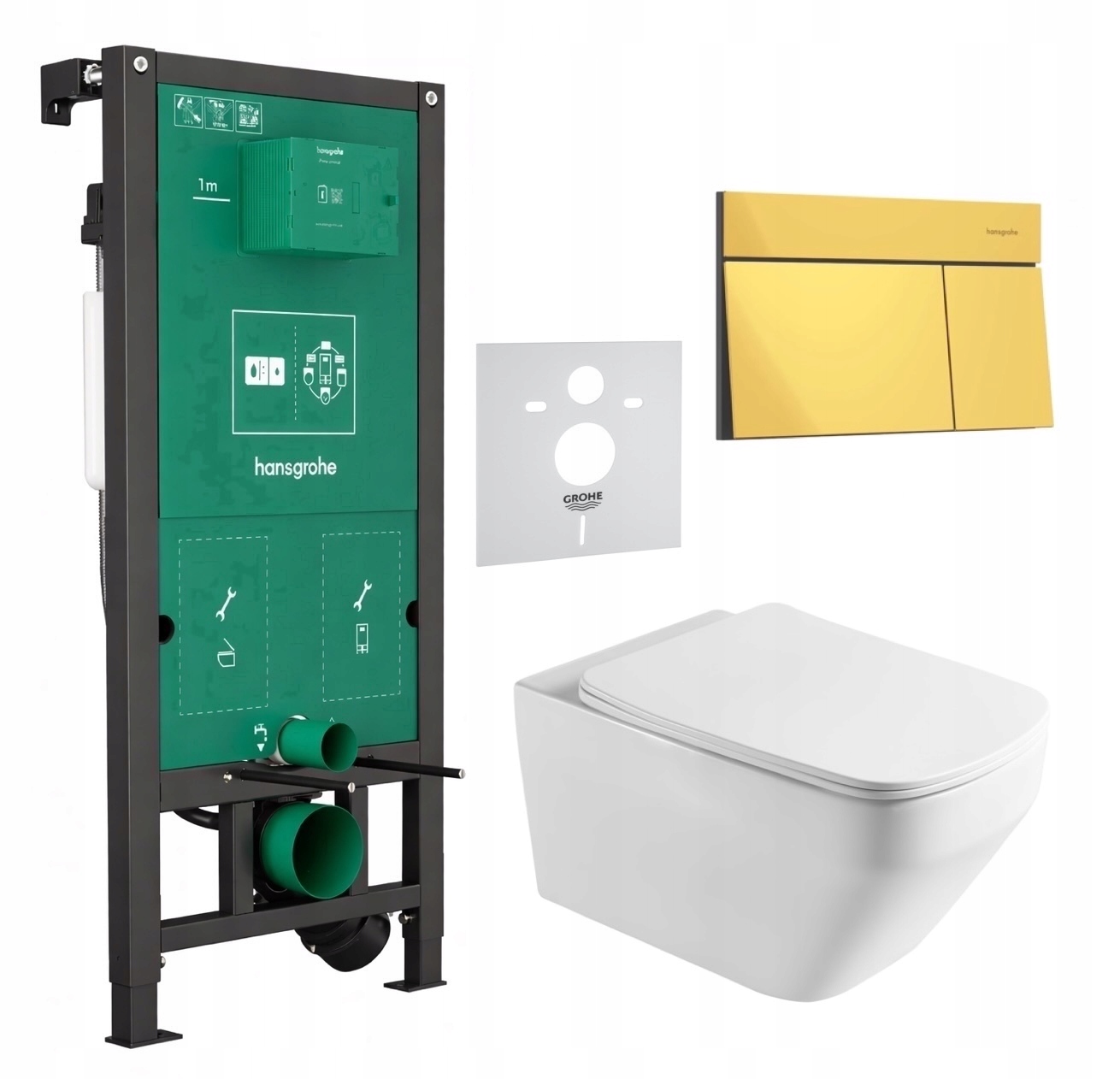 7v1 Wc Sada Stelaz Hansgrohe iFrame Wc Miska Imprese Tornado Tlačidlo