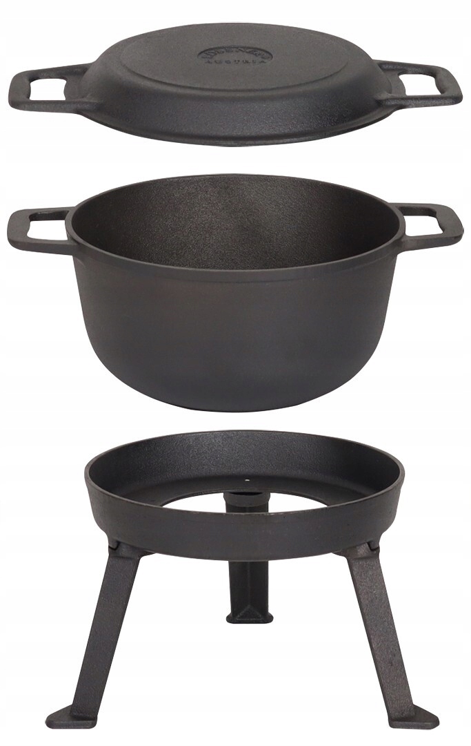 

Kociołek 5 L Myśliwski 2w1 Patelnia Grill Garnek