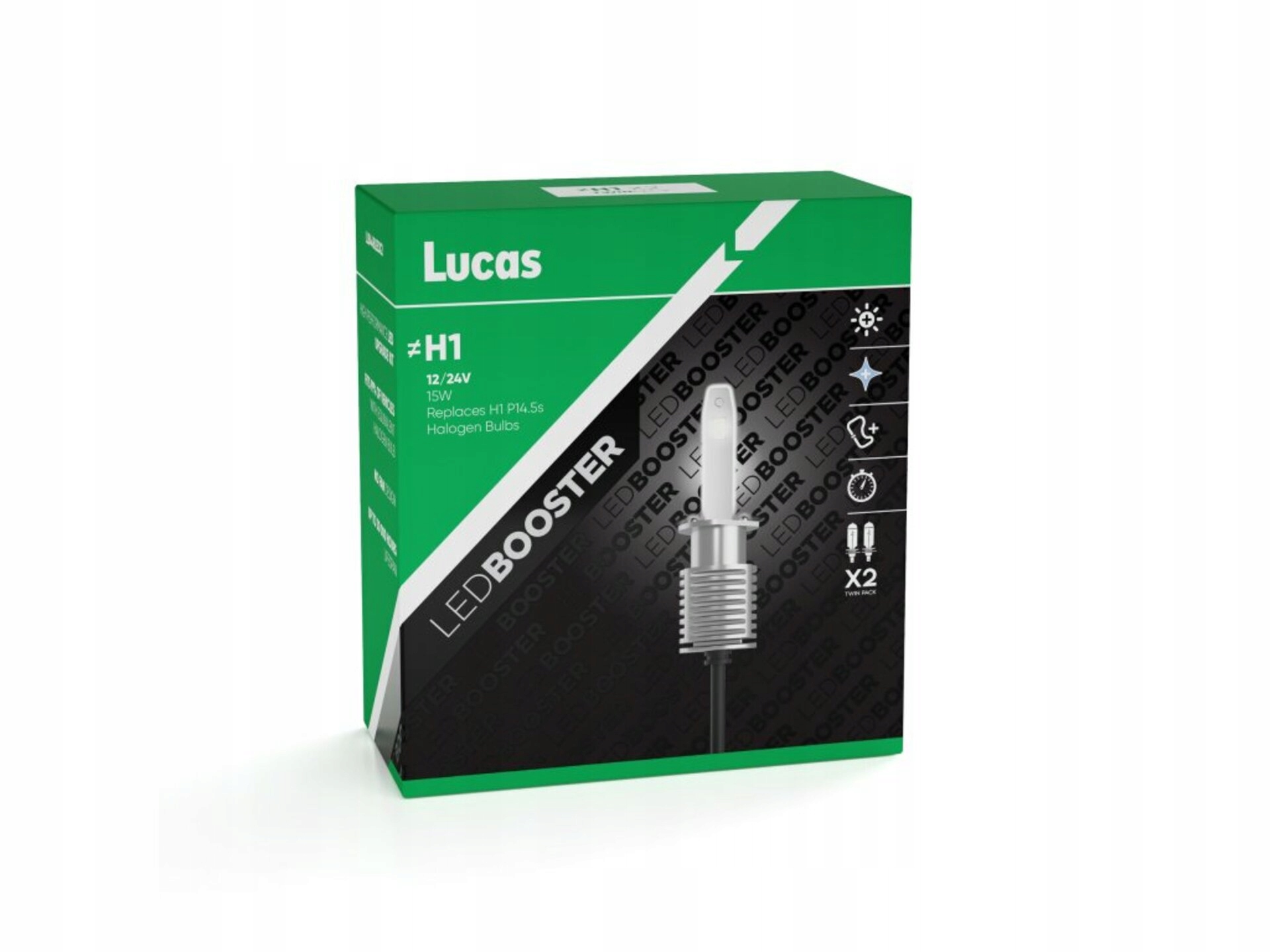 Lucas 12V H1 Led žiarovka P14,5s, súprava 2 ks 6500K