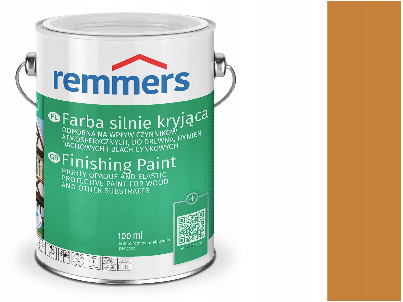 

Remmers kryjąca farba drewna Żółty Pomarańcz 100ml