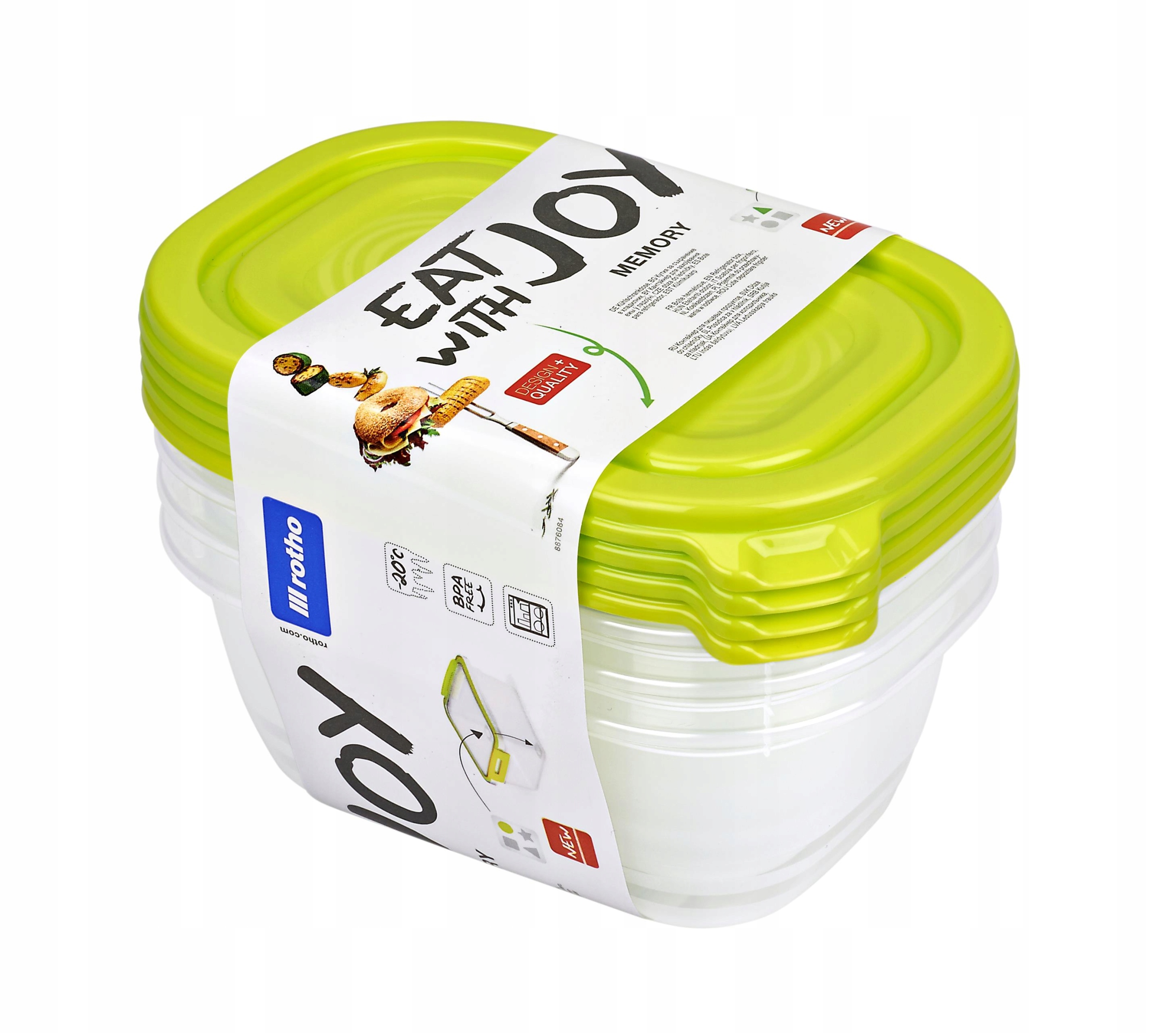 

Zestaw pojemników kuchennych Rotho Sunshine 4x0.5L