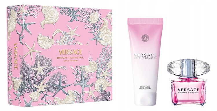 Versace Bright Crystal toaletní voda Edt 90 ml Balzám 150 ml Sada
