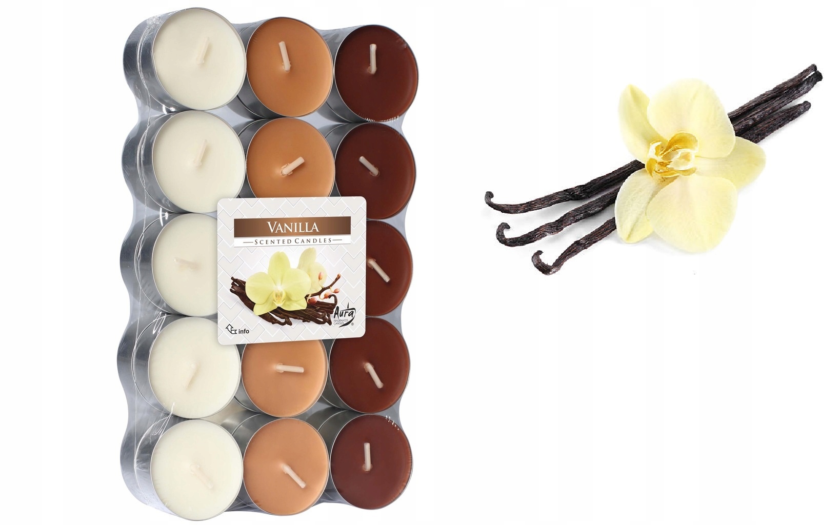 

Podgrzewacze Świeczki Zapachowe Vanilla 30szt