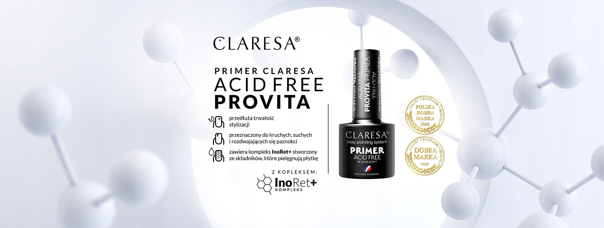 Claresa Primer Bezkwasowy witaminowy Provita non a Typ primer bezkwasowy