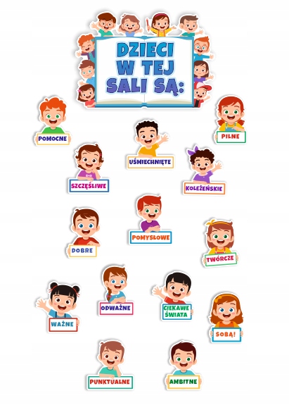 DEKORACJA NA DRZWI - DZIECI - SZKOŁA PRZEDSZKOLE Stan opakowania oryginalne