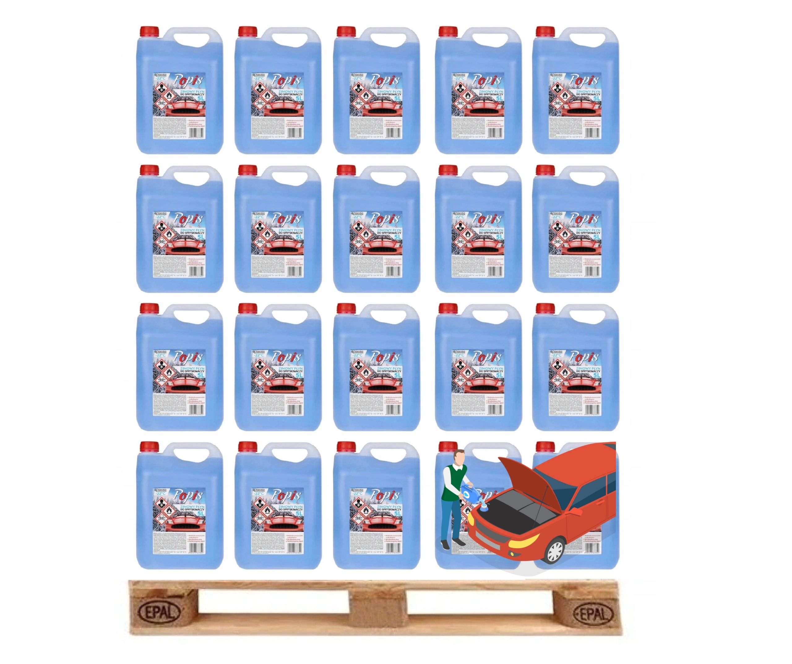 PŁYN DO SPRYSKIWACZY ZIMOWY 5L POPIS NA ZIMĘ -22 NA MRÓZ DARMOWA DOSTAWA
