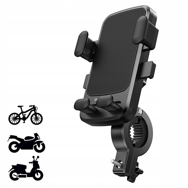 Uchwyt zaciskowy do telefonu na hulajnogę rower skuter motocykl motor-Zdjęcie-0