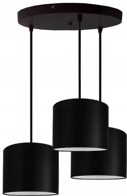 Závěsná stropní lampa lustr moderní stínidlo 20 cm černá Led