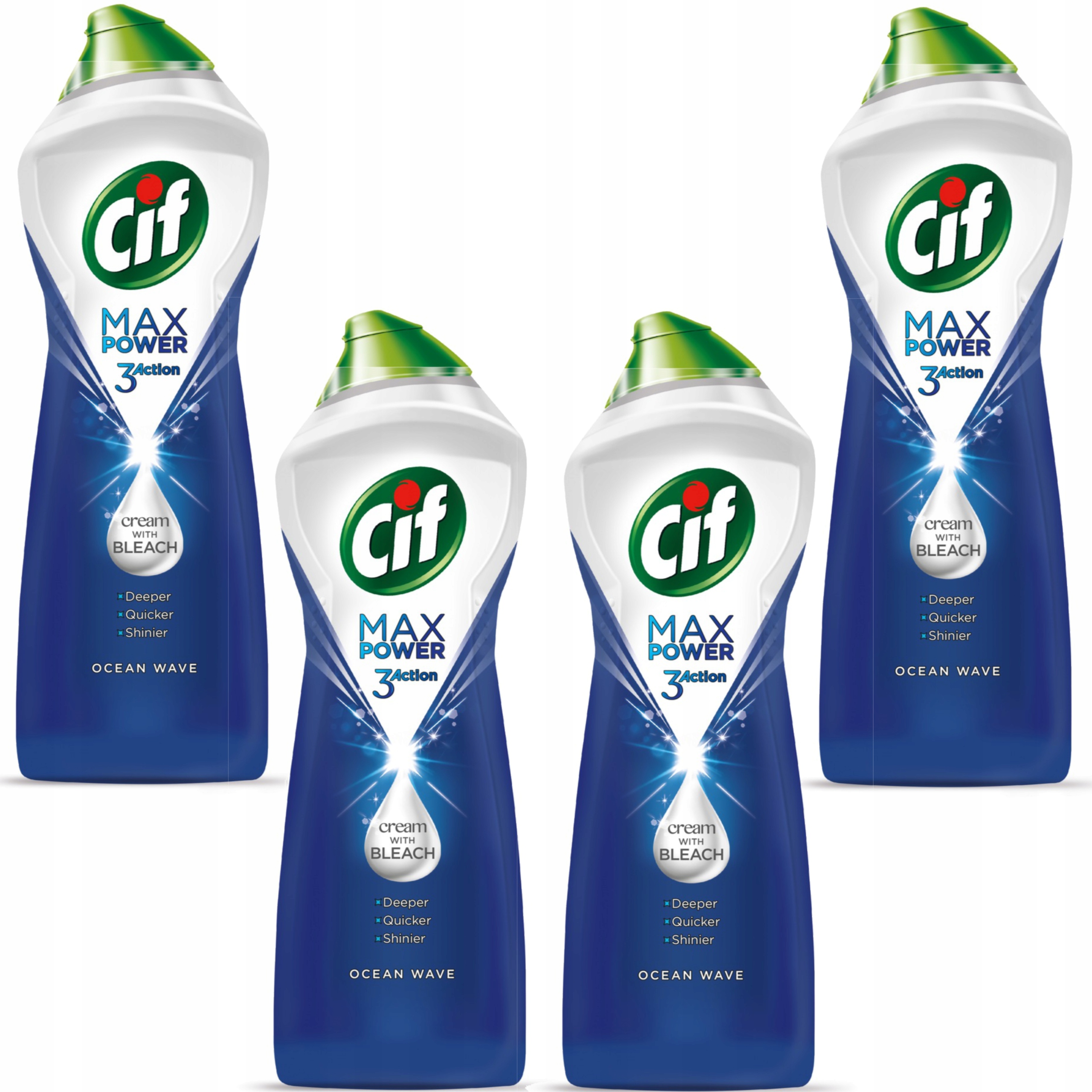 Levně Cif Max Power Bělící mléko Ocean Wave 650ml 4 kusy