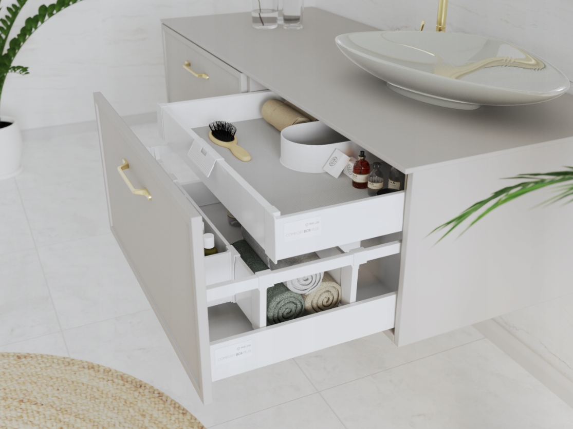 Szuflada COMFORT BOX PLUS REJS średnia H-135 L-300 miękki domyk BIAŁA Marka Rejs