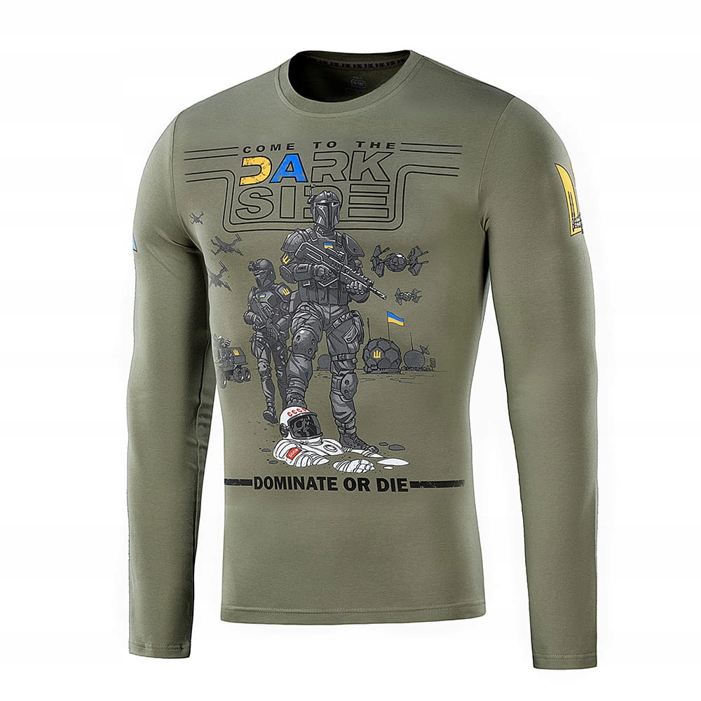 Koszulka Taktyczna z Długim Rękawem z Nadrukiem M-Tac Ua Side Olive Xs