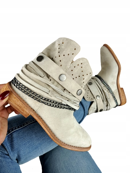 

A3731 Wsuwane Botki Ażurowe Ekoskóra Wygodne R.41