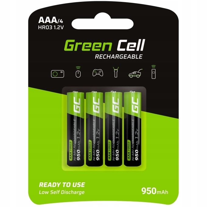 

Green Cell 4X Akumulatorki Baterie Aaa R3 950mAh