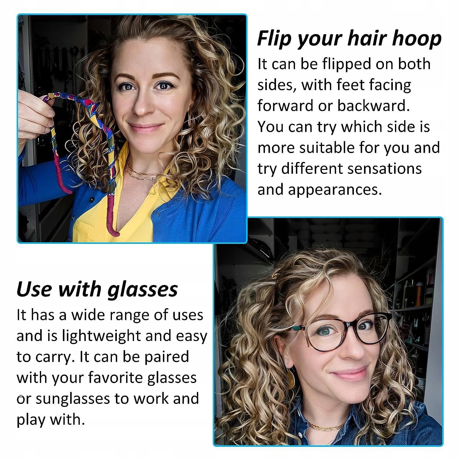 INF Zestaw 2 niewidocznych opasek do włosów Marka inna marka