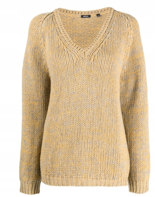 Aspesi virgin wool V-neck jumper 44