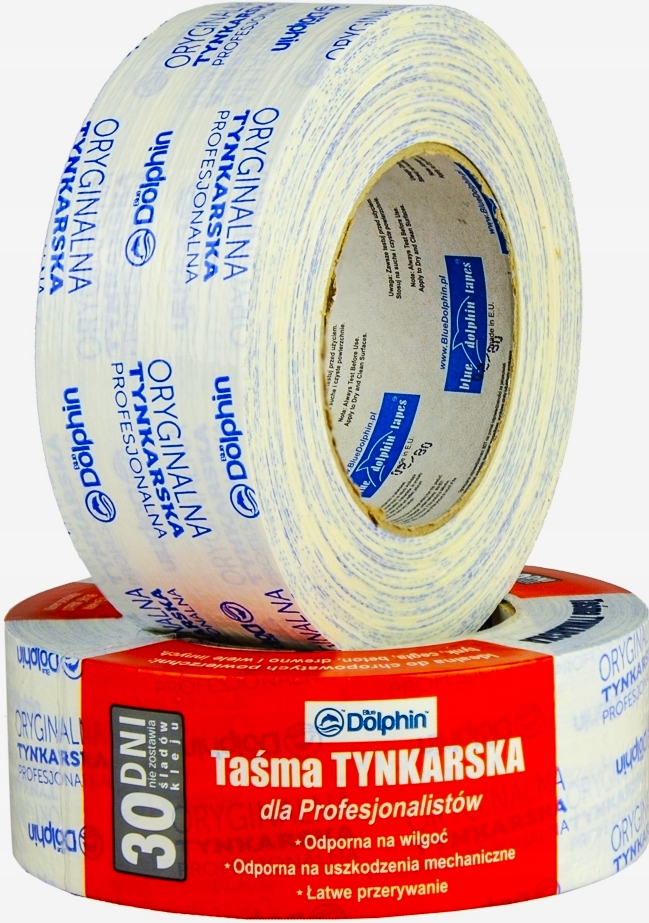 

Taśma Tynkarska 48mmX50m Blue Dolphin Biała