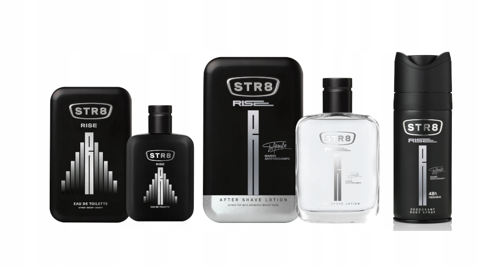 STR8 RISE ZESTAW 3cz EDT50ml + ASL100ml + SPRAY150ml