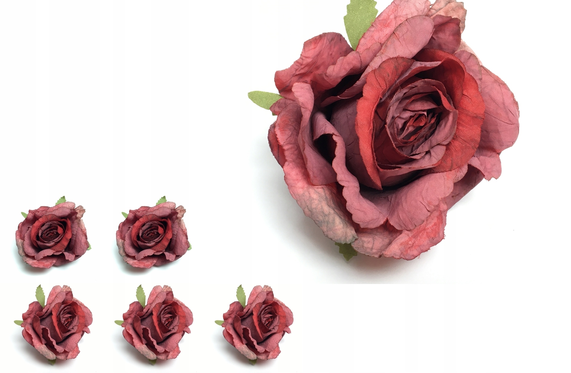 6szt RÓŻA SZTUCZNA wyrobowa pod stroik bukiet