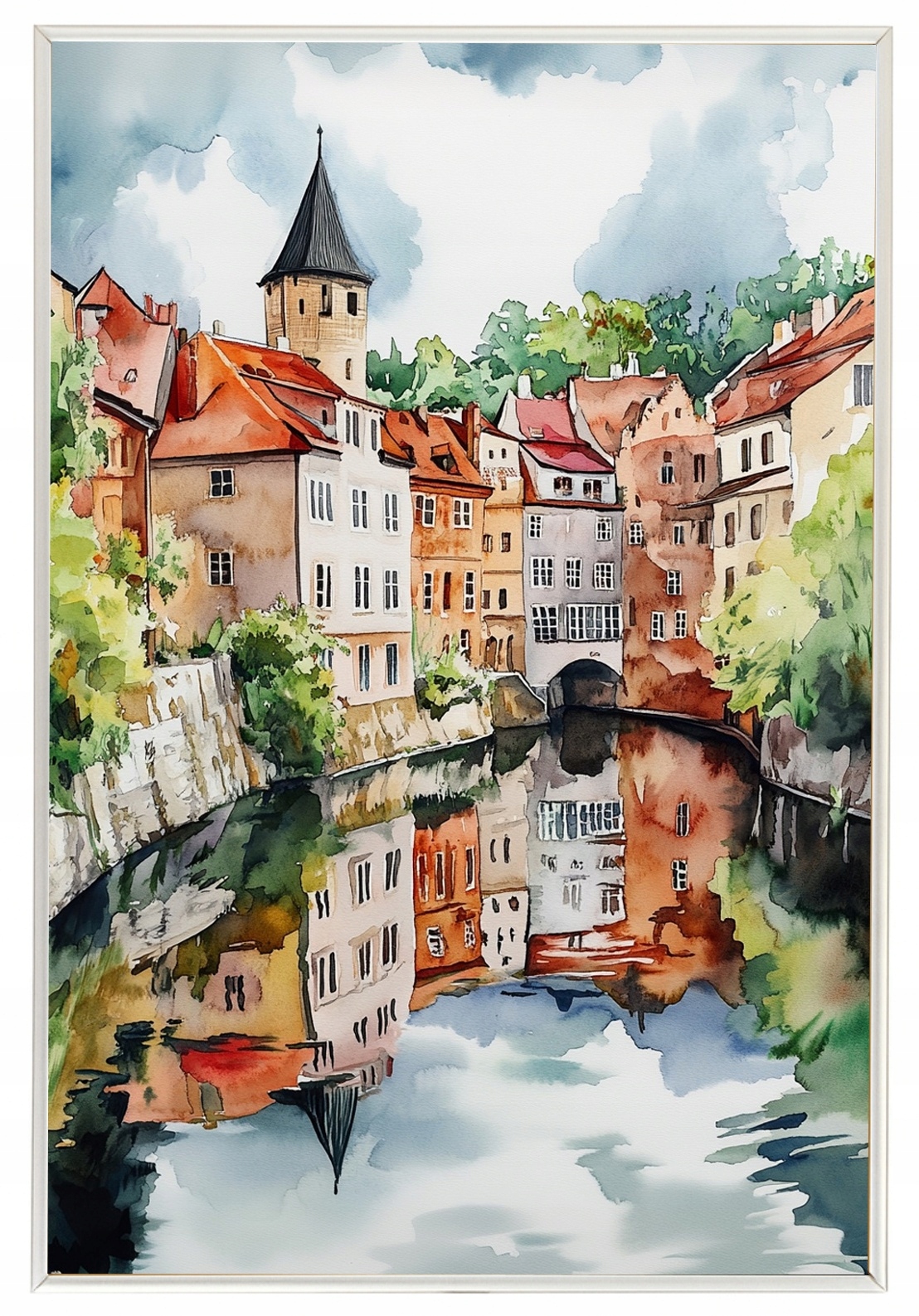 Plakát Rámeček Aluminium Město Český Krumlov Staré Město Památka Kanál 40x60