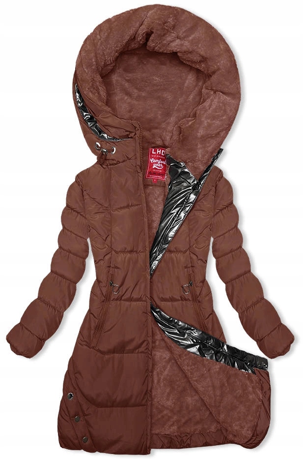 Zimní Bunda Kapuce 2M-231 Cihlová XXL (44)