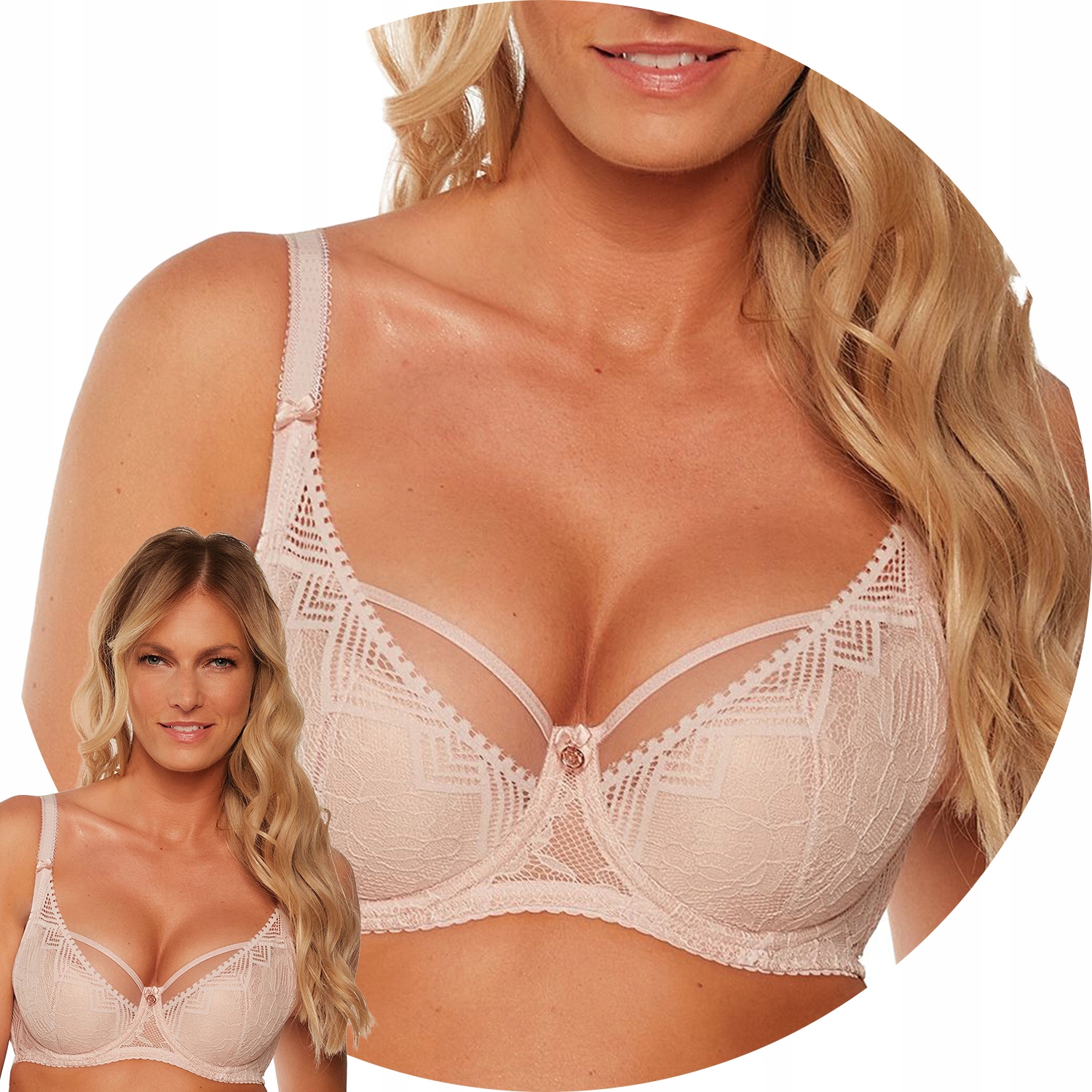 Gaia 1241 Leandra Polovyztužená podprsenka Semi Soft růžová 65K