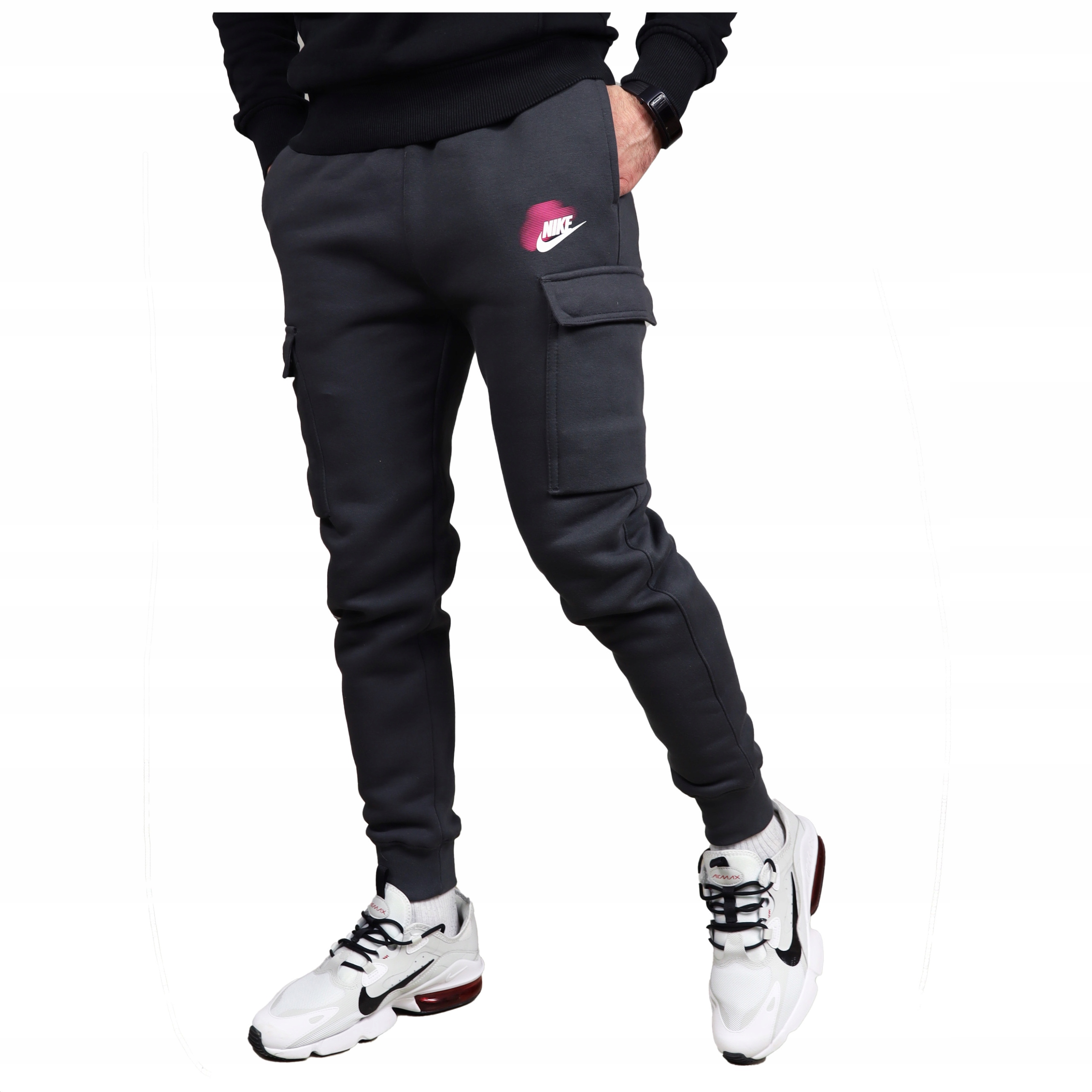 Nike Kapsáče Teplé kalhoty Bavlna teplákové Fleece jogger pánské tepláky