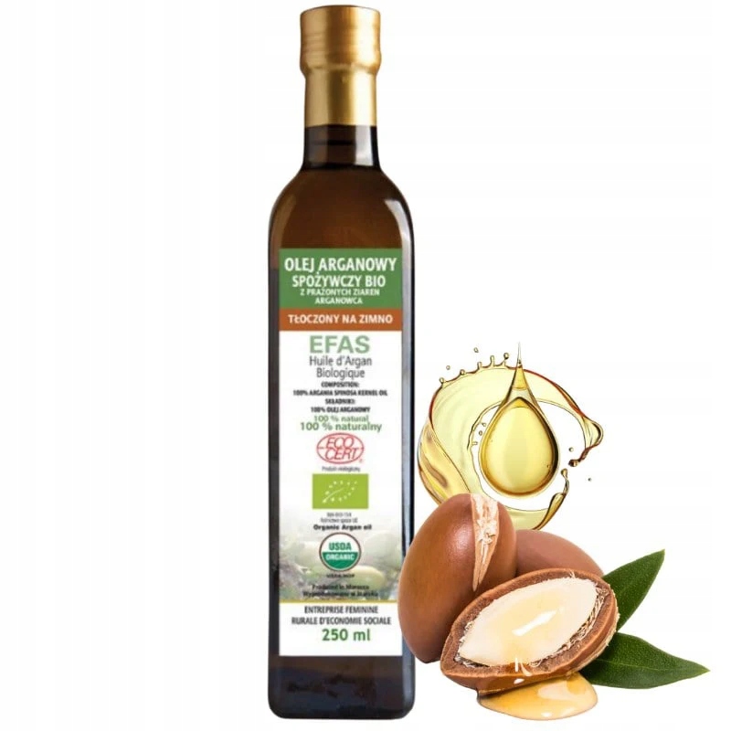 Olej arganowy spożywczy nierafinowany Ecocert 250ml Maroko