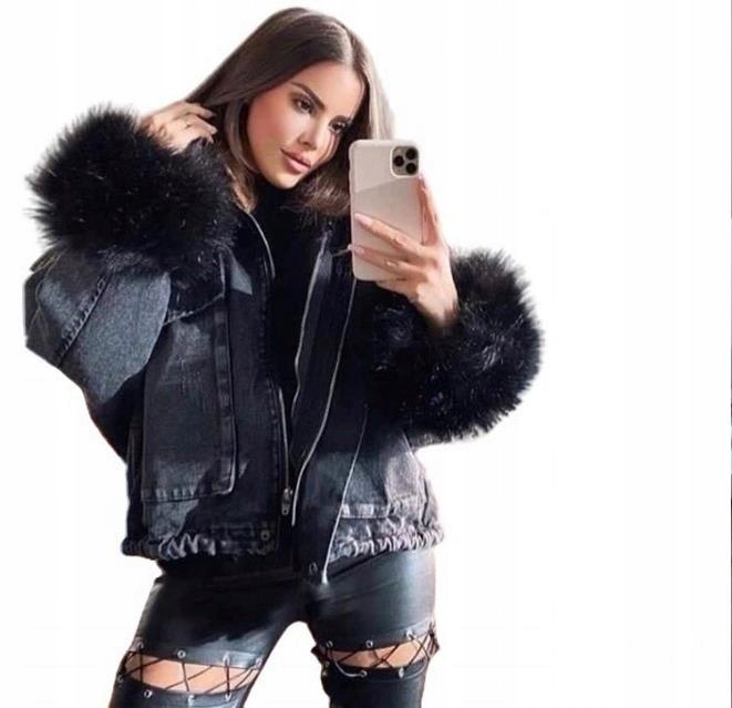 

Kurtka Jeansowa Z Futerkiem Katana Futerko Miś U