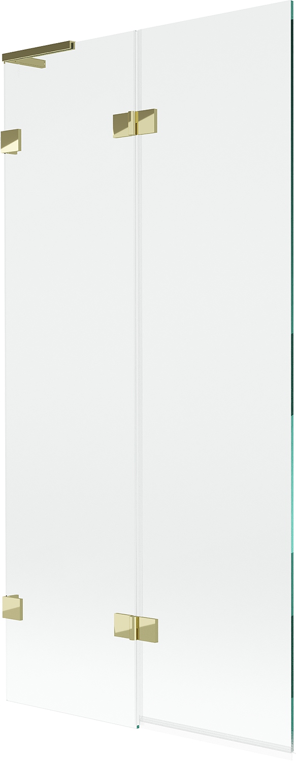 Mexen Lunar L vanová zástěna 2-dílná levá 90 x 150 cm, transparentní, zlatá