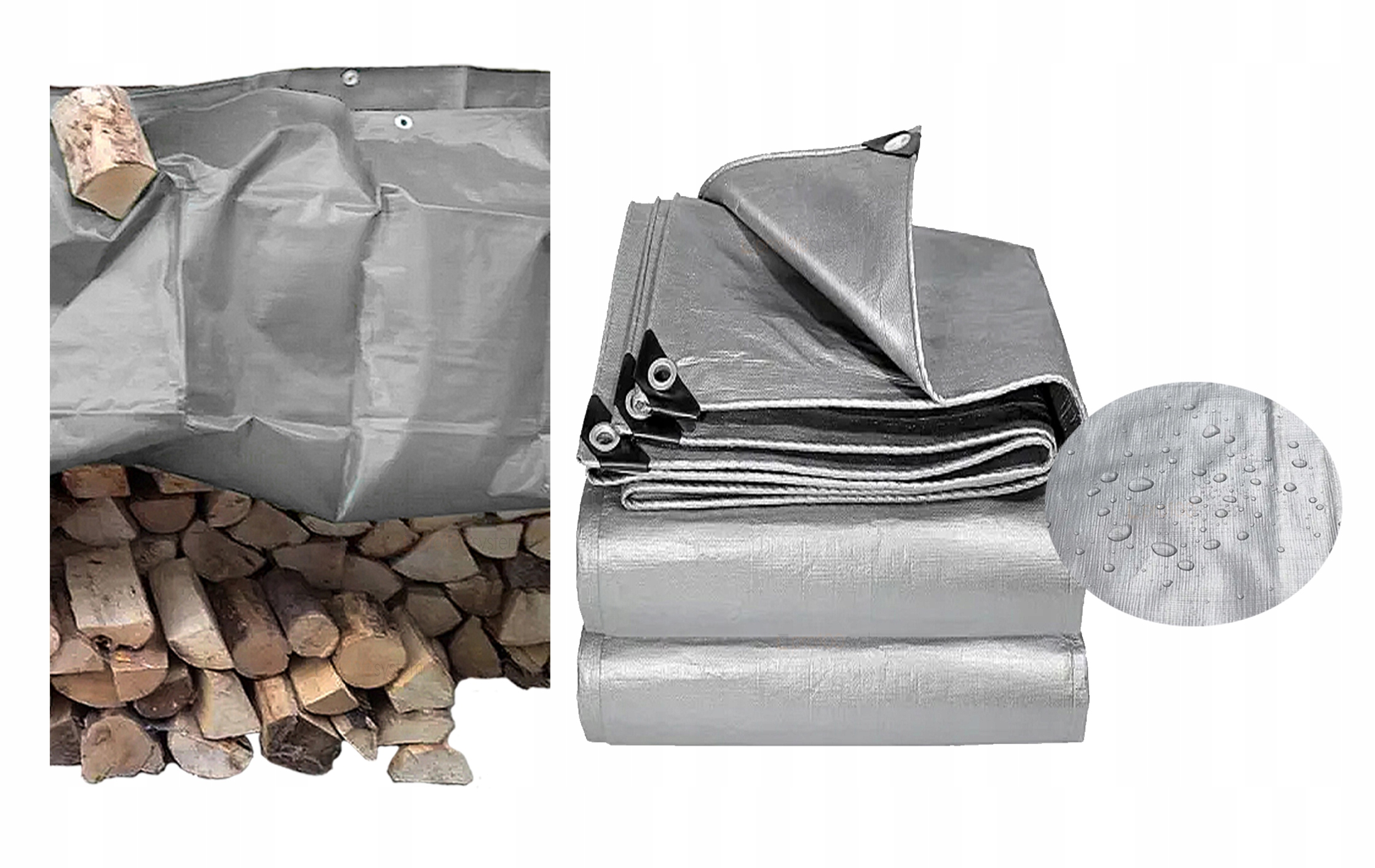 PLANDEKA MOCNA GRUBA 3x4m SREBRNA pro100system