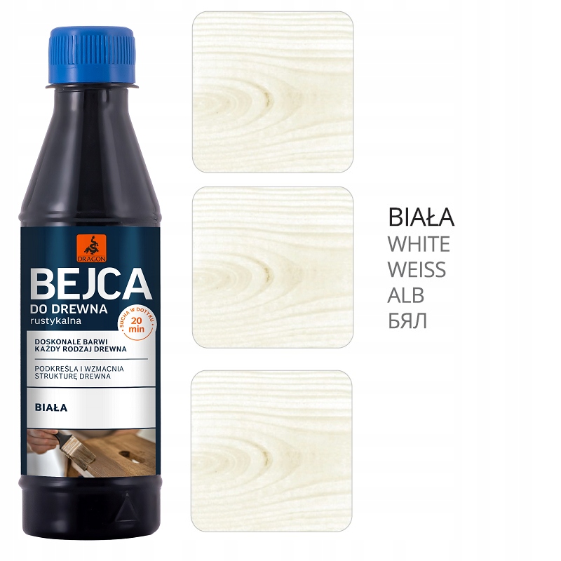 

Bejca Do Drewna Rustykalna Dragon 200ml Biała Prom
