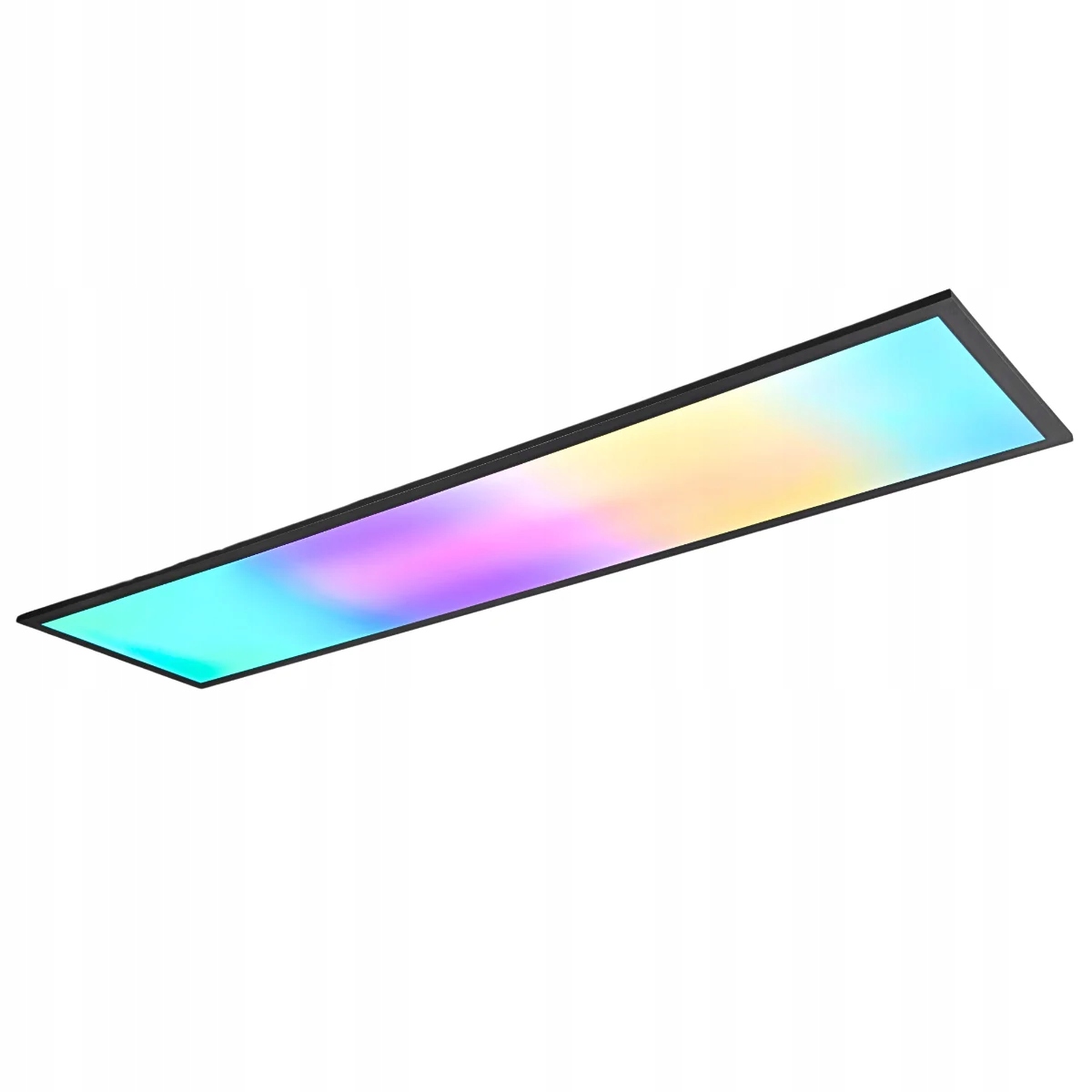 Stropné svietidlo s diaľkovým ovládaním 119 cm Led s variabilnou farbou Rgb, čierny obdĺžnikový, Rl
