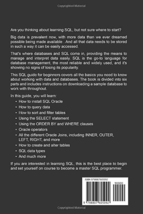 Vickler, Andy SQL: Learn SQL Basics For Beginners Język publikacji angielski