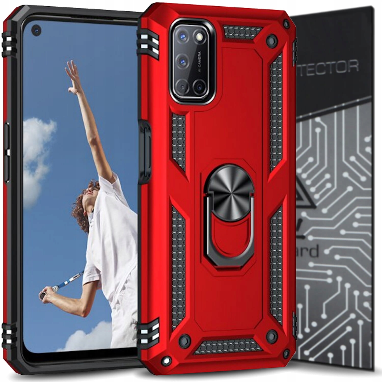 

Case Obudowa Etui Pancerne+szkło do Oppo A52