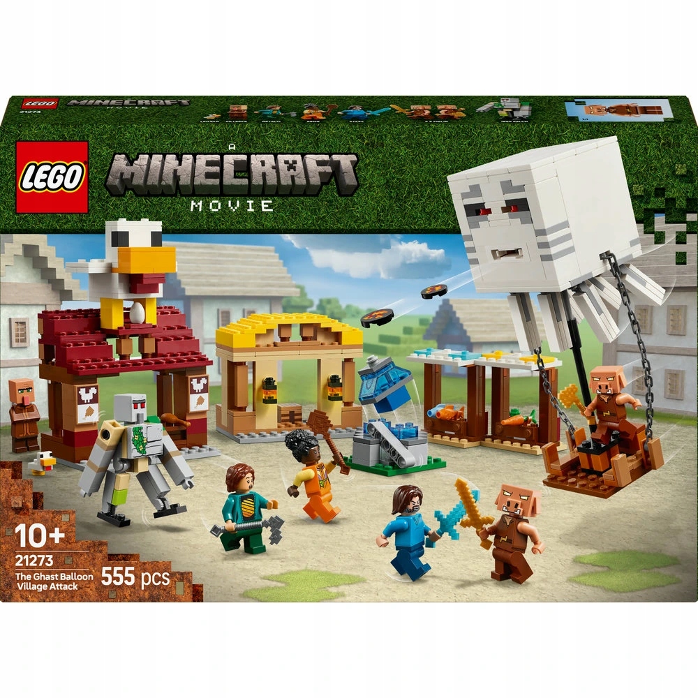 Lego Minecraft Balón v podobě ďasa a útok na vesnici 21273