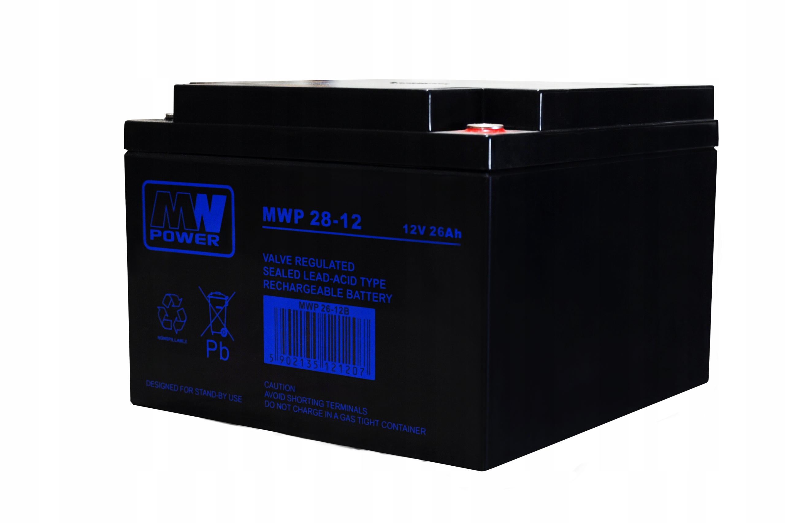 Akumulátor Mw Power Vrla Agm 12V 28Ah pre Ups a núdzové napájanie