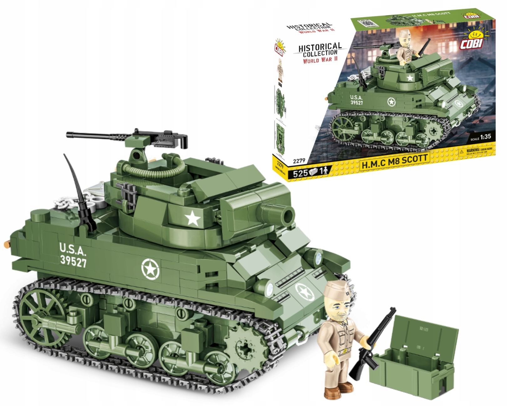 

Cobi 2279 Haubica Samobieżna H.m.c M8 Scott Klocki